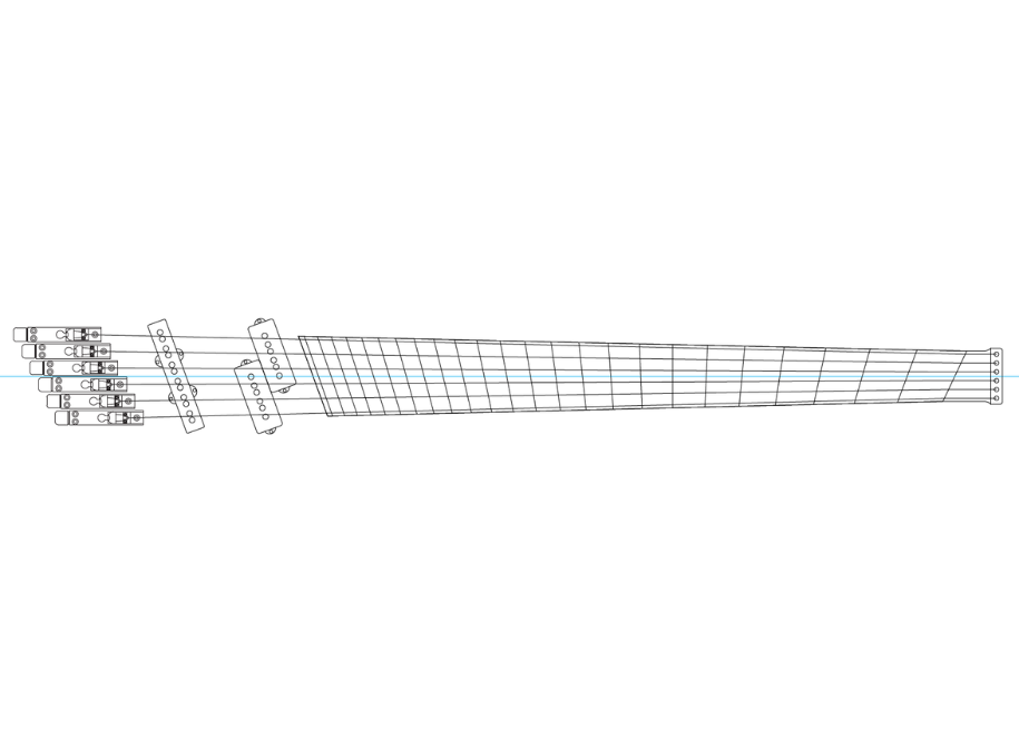 Custom Order Headless Multiscale Bass Necks Built to Spec Customize